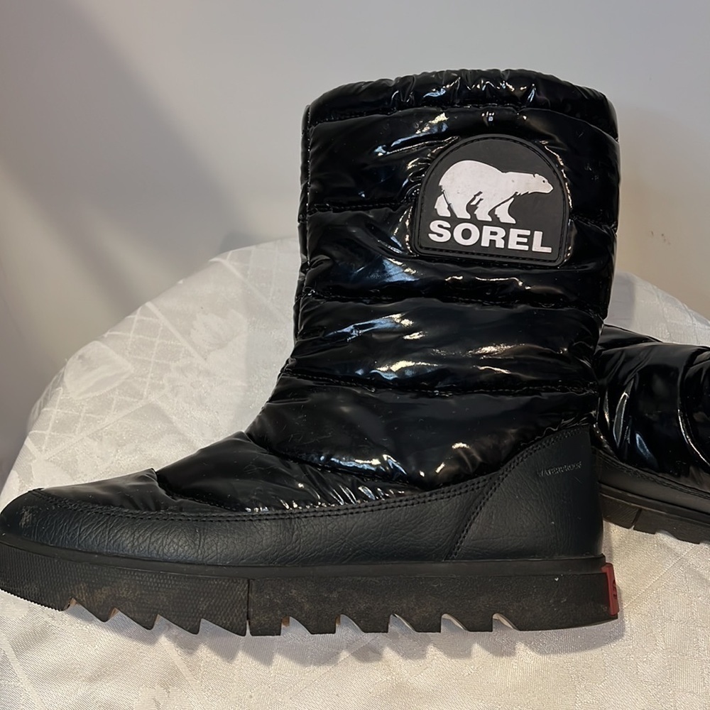 Sorel Sz 9 Joan of Arctic Next Lite Mid Puffy (Black) Women's Boots - Picture 4 of 11